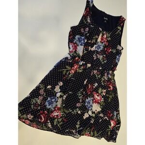 By And By Dress Black Floral Sleeveless Size Large